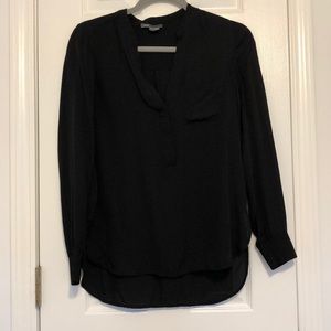 Vince Black Silk Blouse